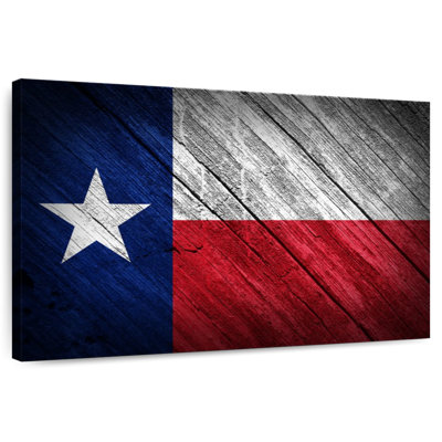 Borges Texas Flag On Wood