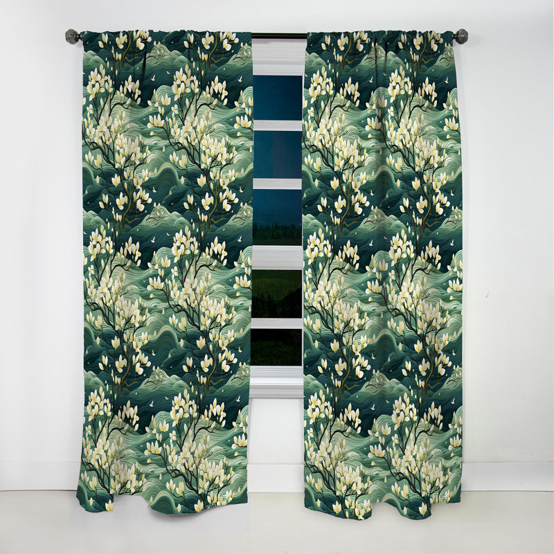 Motif tropical Mangrove Serenity - Rideau floral - Rideau occultant floral - 1 panneau, L 52 po x L 90 po