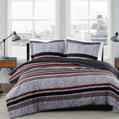 London Fog Warren Stripe Comforter Set