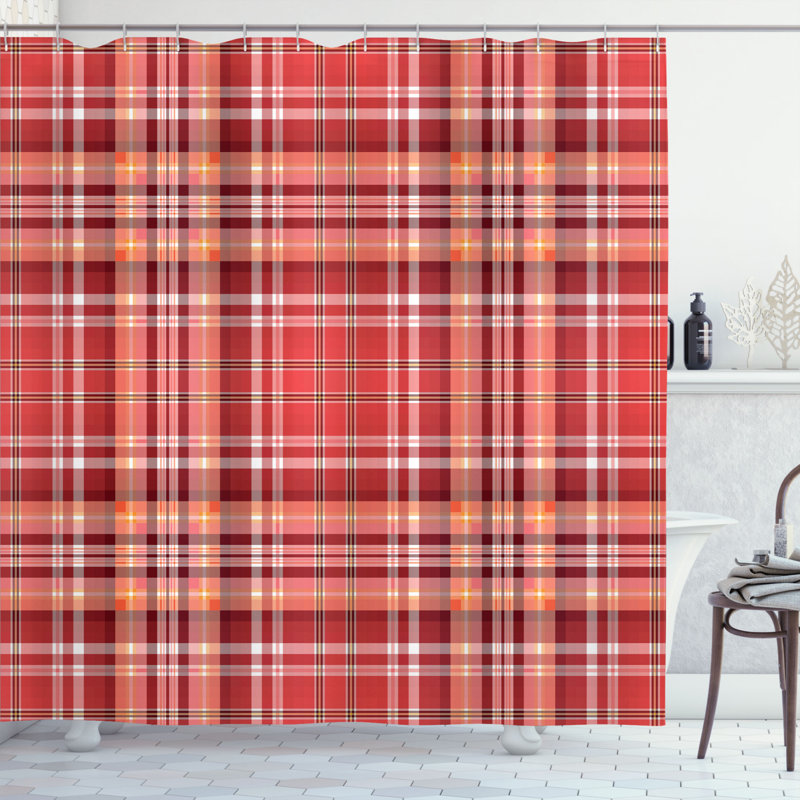 Shower Curtain with Hooks Included, 70" H x 69" W