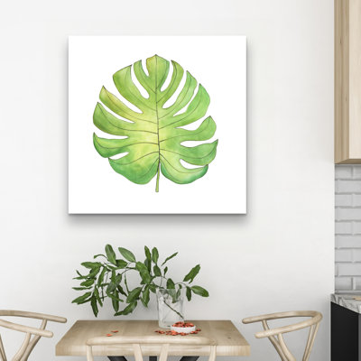 Tropical leaf - 32"x32" art on canvas