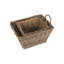 Wicker Rattan 2 Piece Floor Basket Set
