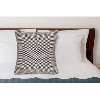 Checkered Cotton Outdoor Throw Pillow