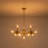 Bold Modern 13-Light Cluster Clear Glass Chandelier