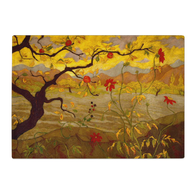Apple Tree with Fruit by Paul Ranson Chopping Board, 0.4cm H x 29cm W x 39cm L