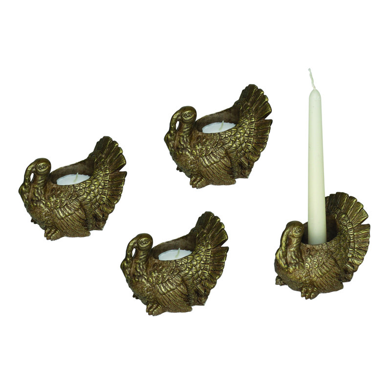 3.25'' H Wood Tabletop Tealight Holder