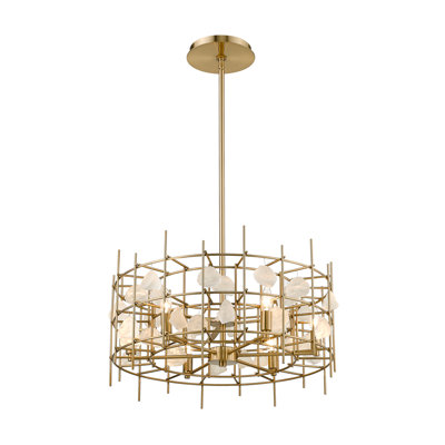 6 - Light Dimmable Geometric Chandelier