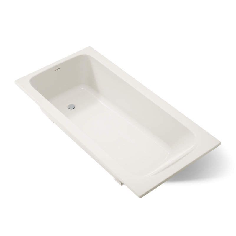 Avec 72 In. X 36 In. Drop-In Bath, Off White
