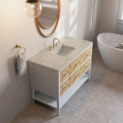 Olena 48'' Single Bathroom Vanity with Quartz Top