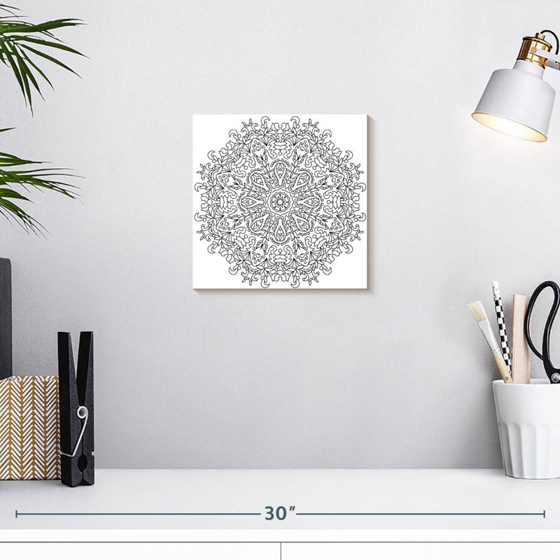 Kerner Boho Floral Mandala, 10" H x 10" W