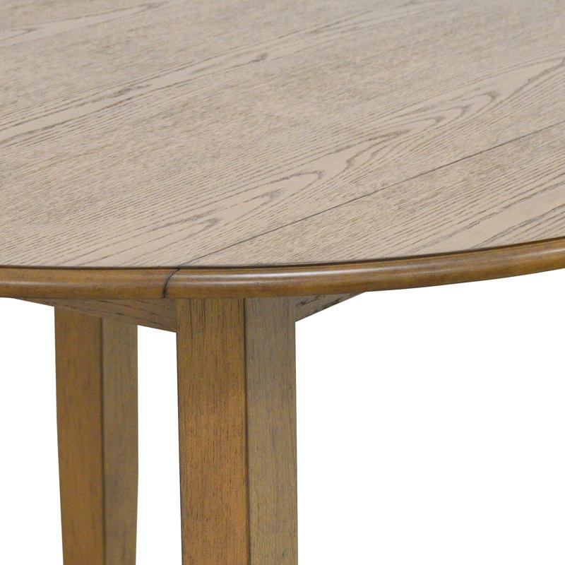 Ensemble de salle à manger 5 pièces - Table à abattants avec chaise, Brun