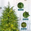 Sapin de Noël artificiel vert naturel-837190265