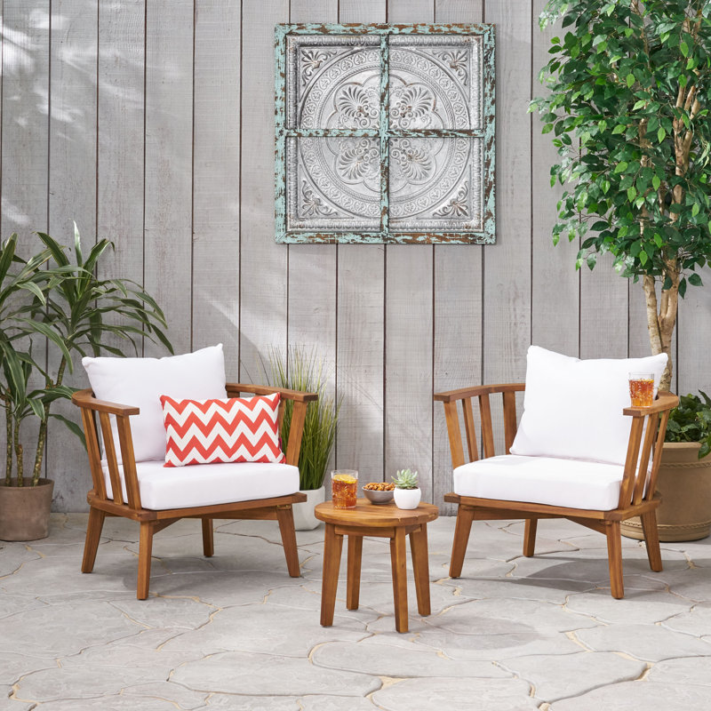 Spratt Acacia 2 - Person Patio Conversation Set with Cushions