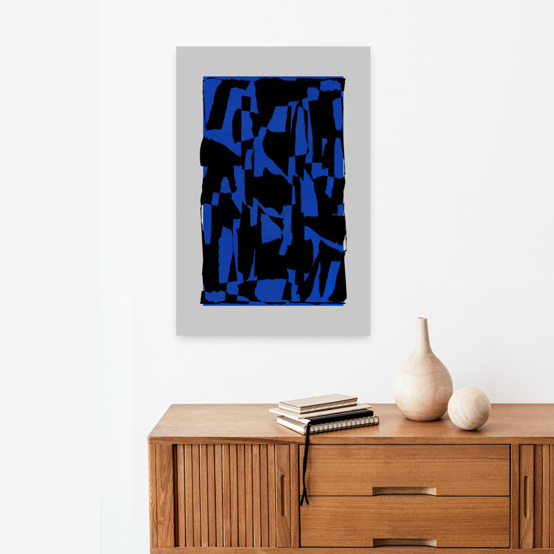 Art contemporain abstrait géométrique, H 24 po x l 16 po