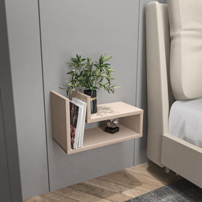 Table de chevet moderne, 17,7 po x 10,6 po x 21,3 po | 100% panneau de particules enduit de mélamine, épaisseur: 0,7 pouce | Conception élégante et fonctionnelle pour la chambre à coucher, le salon ou le bureau