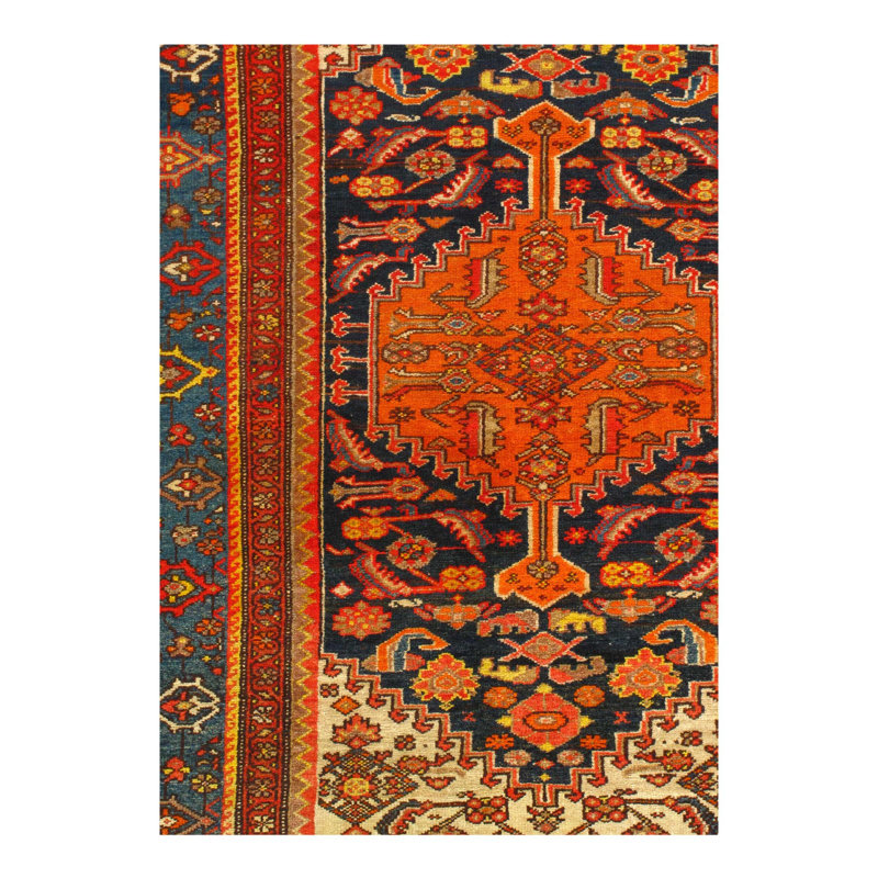 Canvello Fine Hand Knotted Silkroad Hamadan Rugs - 4'3'' X 6'3''