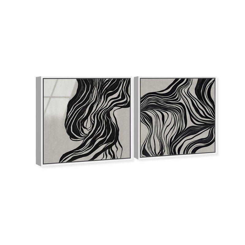 Emotional Set High-Gloss Frameless Acrylic Glass Wall Art Abstract Print by Oliver Gal, Ready to Hang, 12 x 12, 17"H x 17"W