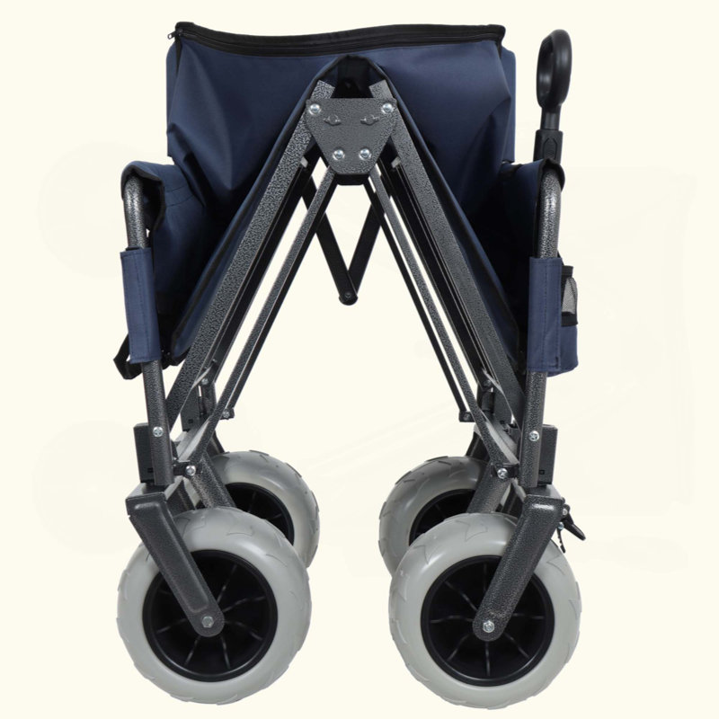 Chariot pliant 3-en-1 avec banquette - capacité de 500 lb de pneus de plage de 9 po x 4 po pour le camping et la plage