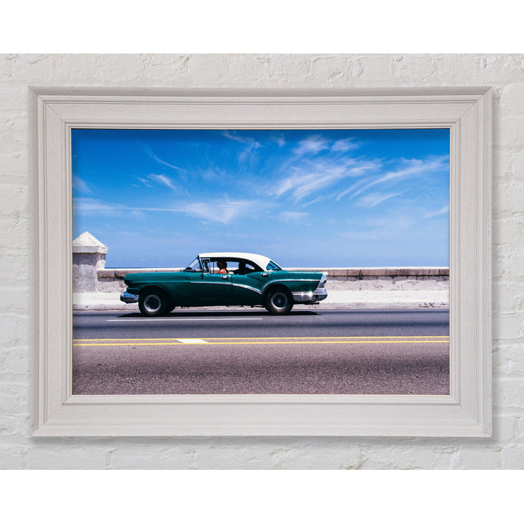 Ebern Designs Classic Car Down The Highway - Single Picture Frame Art ...