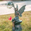 Statues de jardin féeriques en résine 13,8 "avec lumière solaire boule de verre