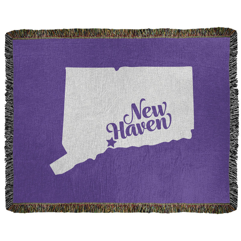 Jeté en coton tissé new refuge connecticut, l 37 po x L 52 po, Mauve