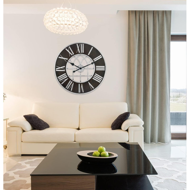 Chapel Solid + Manufactured Wood Wall Clock