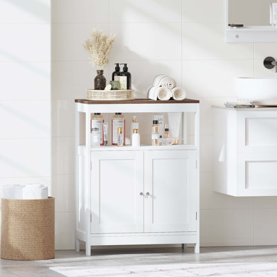 Armoire de rangement moderne avec portes doubles et tablette réglable