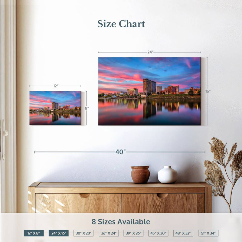 Nicci Charleston River Skyline, H 16 po x l 24 po