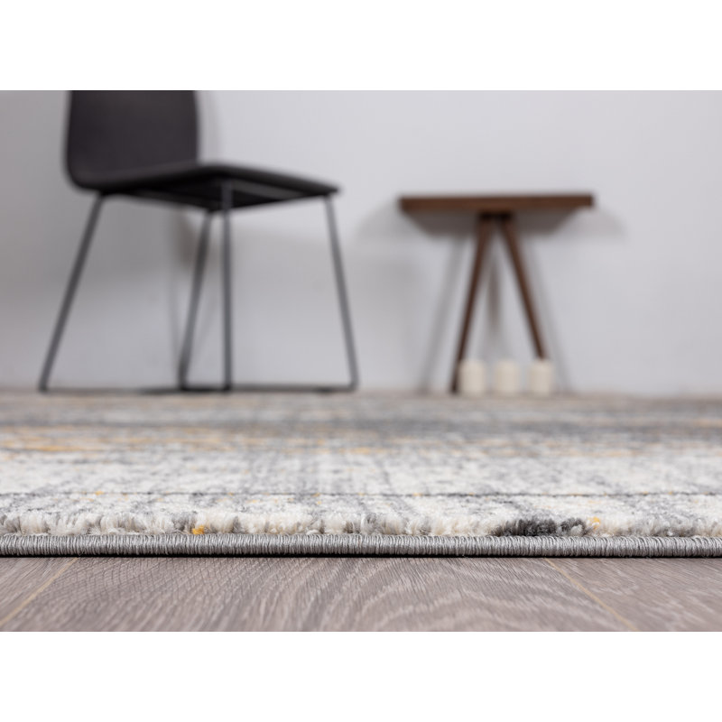 Winovich Abstract Indoor Rug, Rectangle 6' x 9'