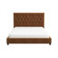 Lit plateforme en velours moderne Mid Century-758379489-763082549