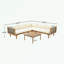Ensemble d'extérieur 4 pièces en bois avec coussin moelleux-1938248805-1938248804