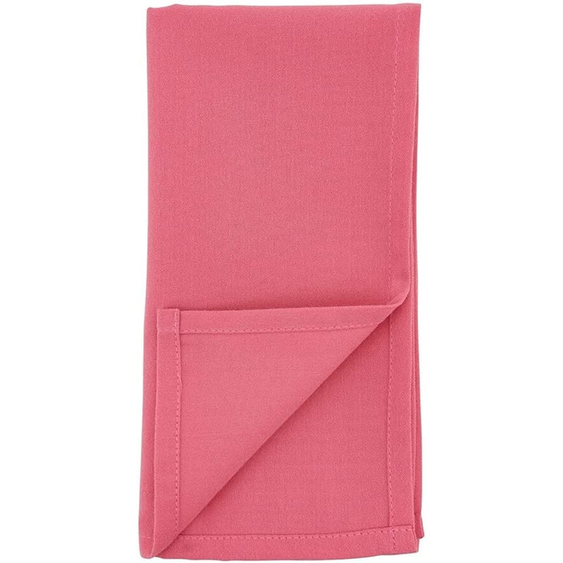 Polyester No Pattern Square Napkin, Fuchsia