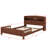 Platform Bed Featuring Bookcase Headboard And LED Motion-Sensing Light-1844938885-1844938886