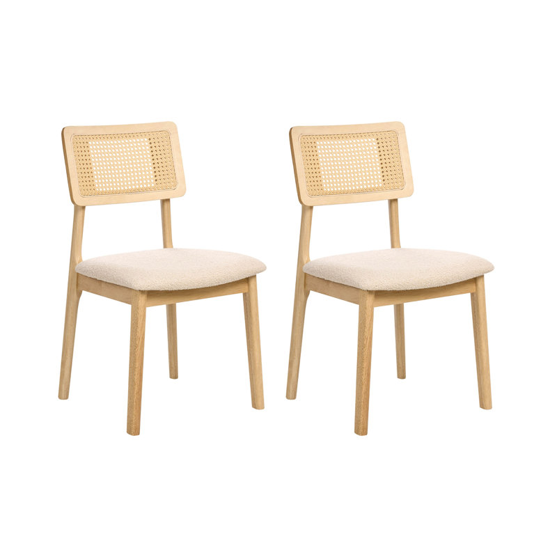 47cm H Polyester Upholstered Side Chair, Light Brown