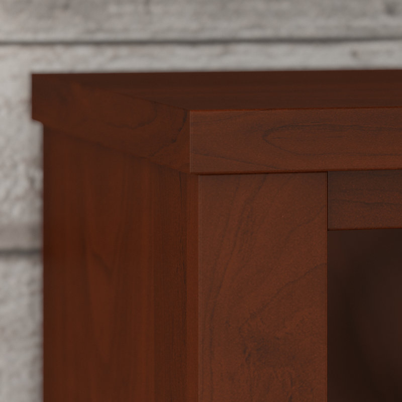 Magomed 3 Piece Computer Desk Office Set, Hansen Cherry