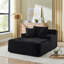 Méridienne simple, paresseuse, sans assemblage, fabriquée en tissu de velours-124527953