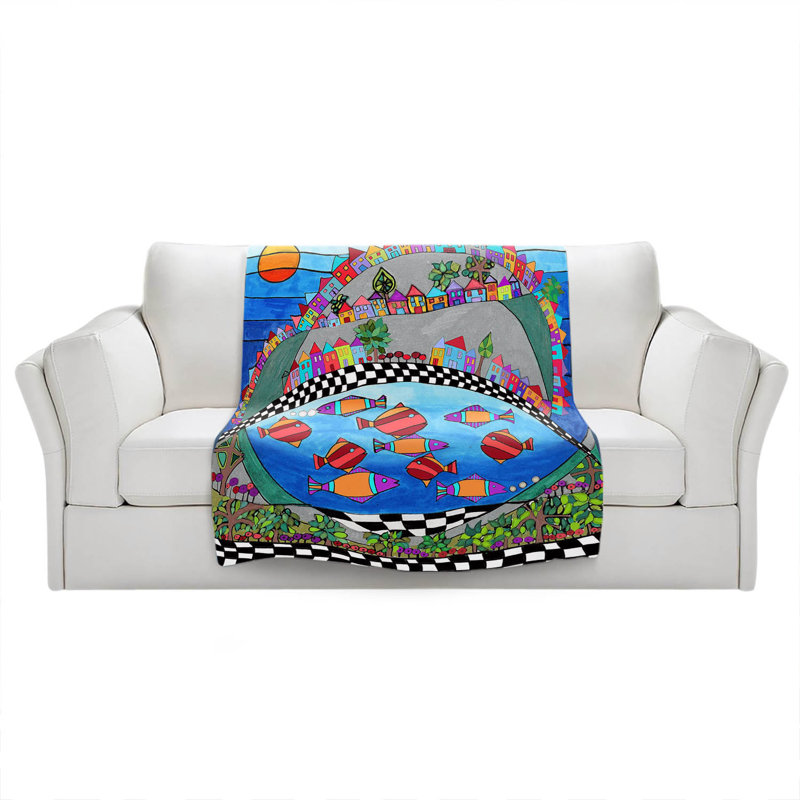 Hand Woven Throw Blanket, 51" x 60"