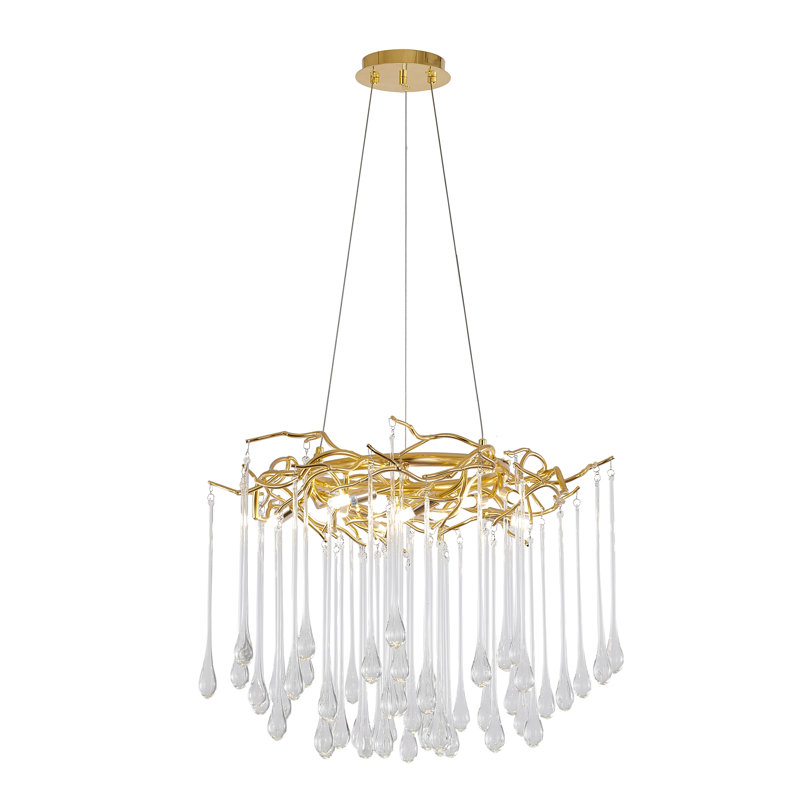 Lustre en verre 10 lumières Transitional