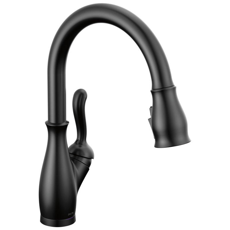 Robinet de cuisine Leland VoiceIQ avec technologie Touch2O sans contact, Noir mat