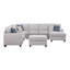 Canapé modulaire avec repose-pieds 8 pièces Tina