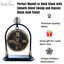 Modern & Contemporary Roman Numeral Metal Quartz Movement / Crystal Tabletop Clock Matte Black