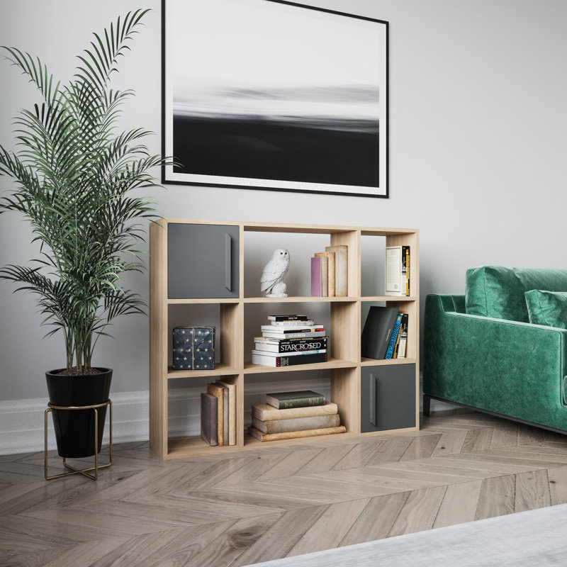 Najiyyah Storage Bookcase, Oak/Anthracite