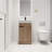 18"Freestanding Bathroom Vanity with sink,Floor Standing Vanity with 1 Door and White Ceramic Top
