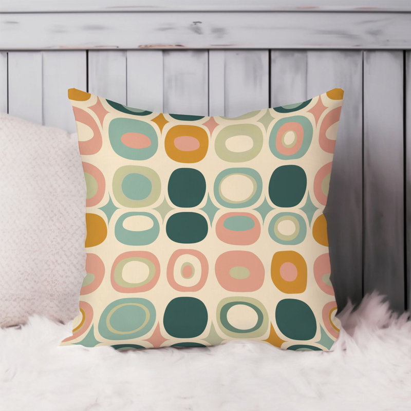 Abstract Retro 70s Hippie Groovy Pattern XII Retro, 16" H x 16" W