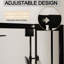 Porte de douche semi - pivotante en verre 44 48 po L 72 po, 1/4 po, 6 mm trempé, noir mat, imperméable et réversible pour une installation dans la salle de bain