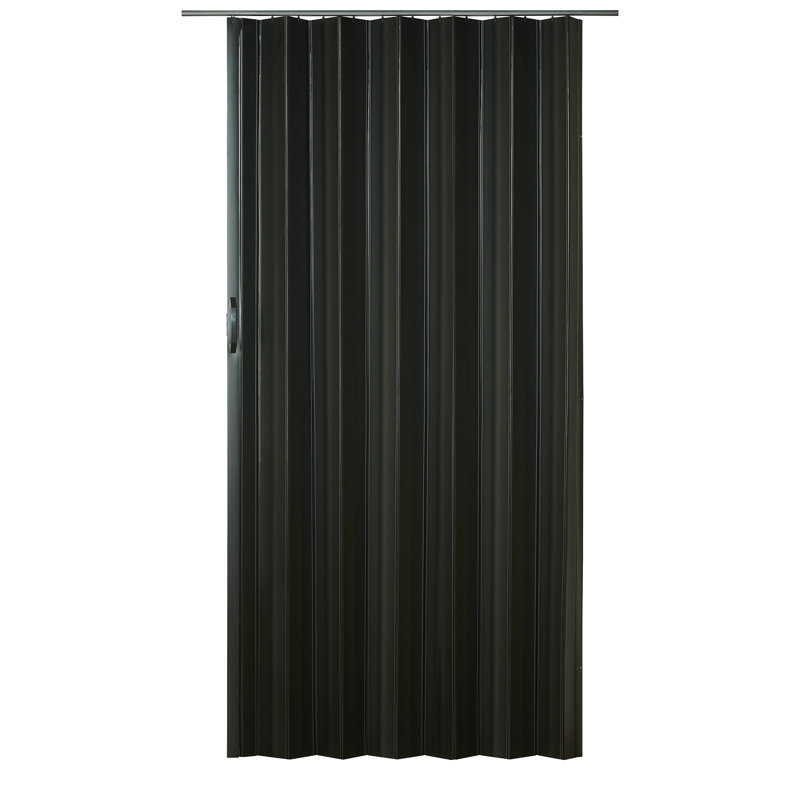 Porte accordéon en PVC / vinyle Spectrum Sienna, 48 po x 80 po, Noir