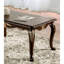 Table basse rectangulaire de style traditionnel 1Pc avec finition riche en tabac, détails, détails dorés et structure en bois massif, conception de l 48 po x P 27,5 po H 20,5 po