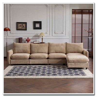 Modular Sectional Velvet Sofa