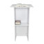 Pupitre de conférence blanc 23 pi x 12 pi 44 po en bois MDF blanc