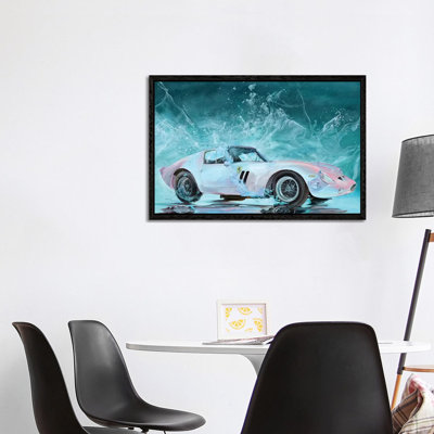 Pink Ferrari by Marcello Petisci - Print on Canvas